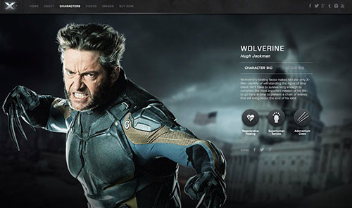 X-Men: Days of Future Past 电视、电影网站制作案例欣赏